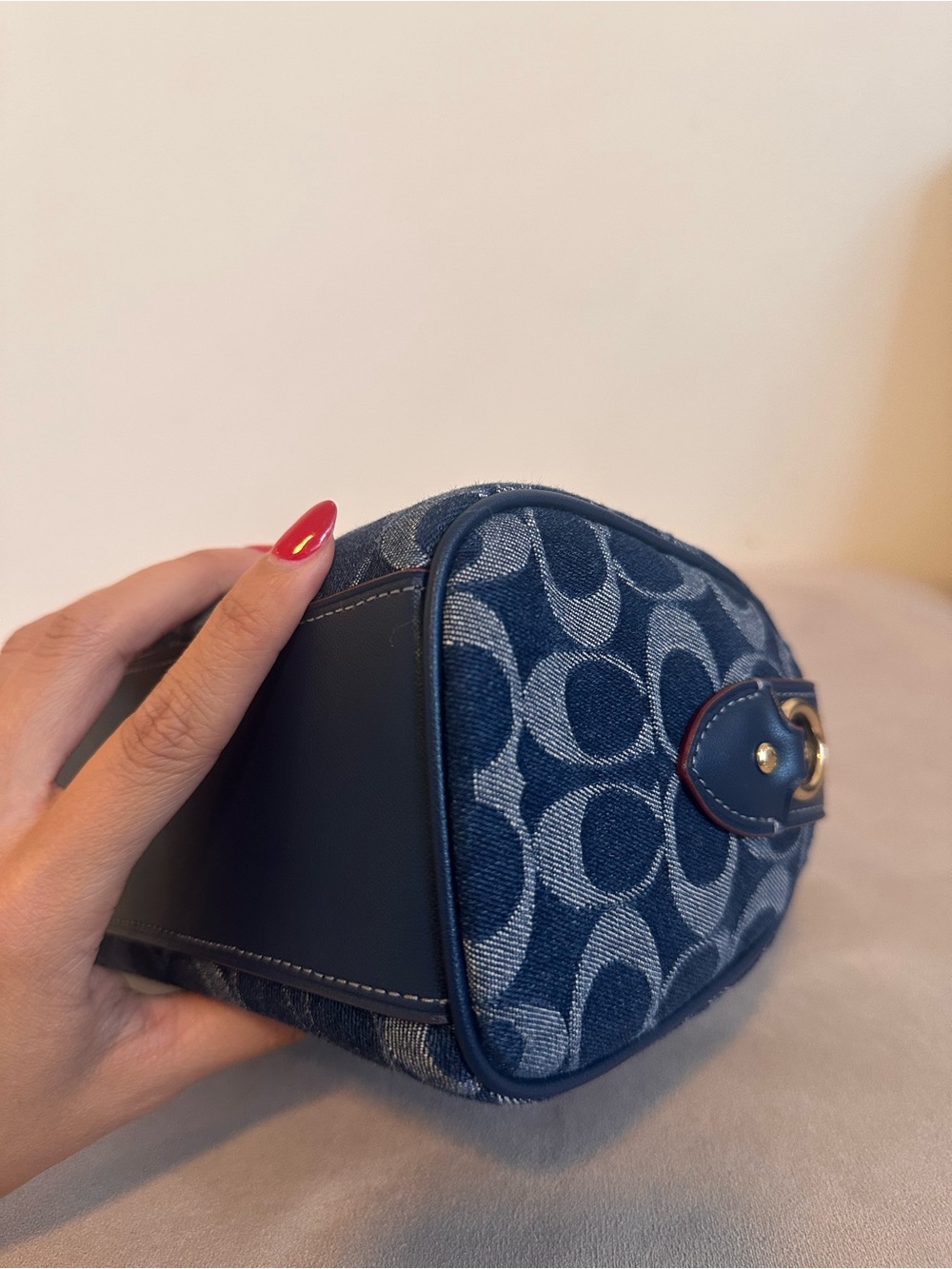 Coach Signature Denim Mini Rowan - Picture 10 of 14